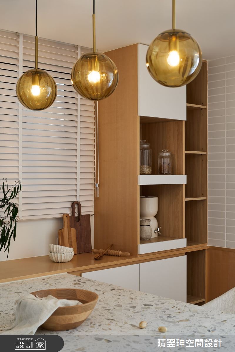 20坪新成屋(5年以下)＿日式奶油無印風餐廳中島案例圖片＿晴翌珅空間設計＿晴翌珅_31_新竹之13