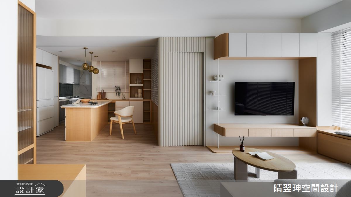 20坪新成屋(5年以下)＿日式奶油無印風客廳餐廳廚房中島案例圖片＿晴翌珅空間設計＿晴翌珅_31_新竹之11