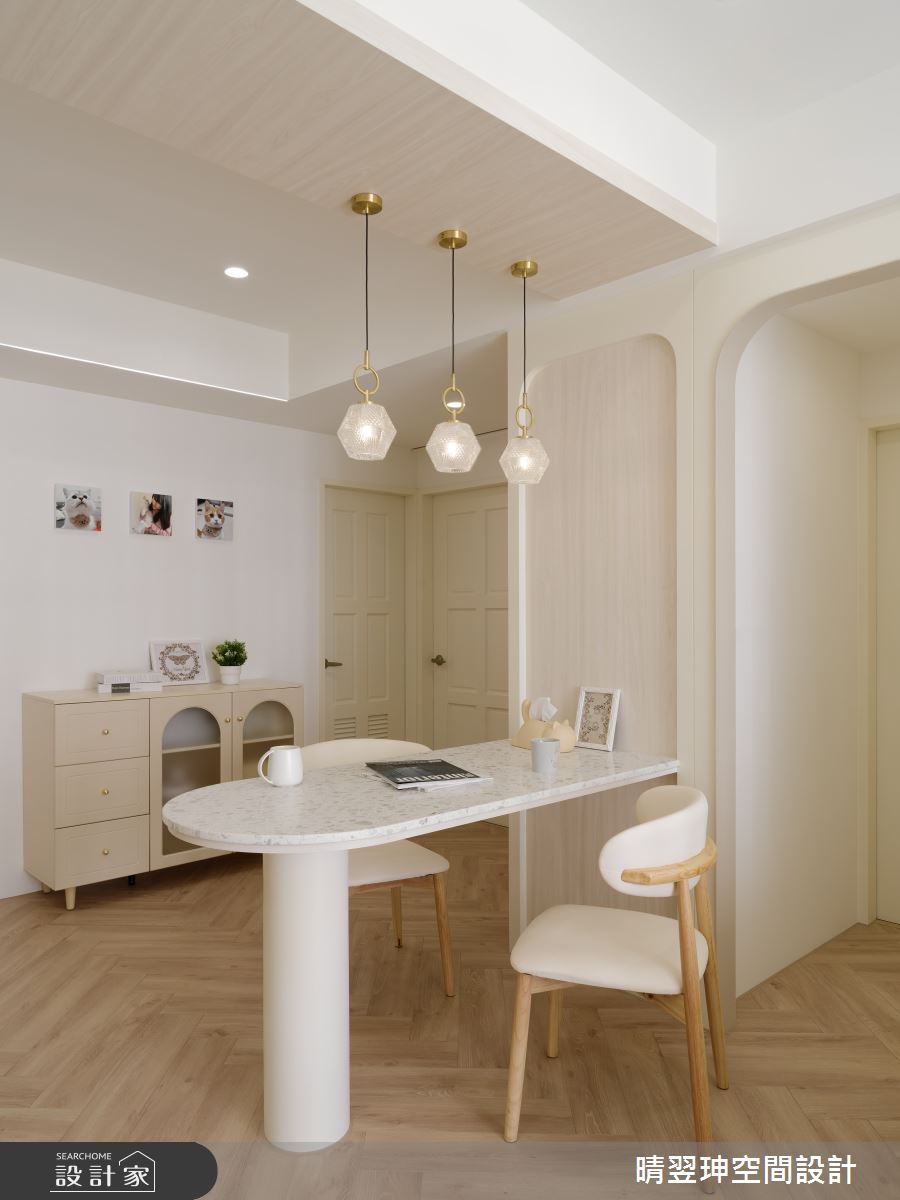 18坪新成屋(5年以下)＿奶油風餐廳案例圖片＿晴翌珅空間設計＿晴翌珅_34_新竹之5
