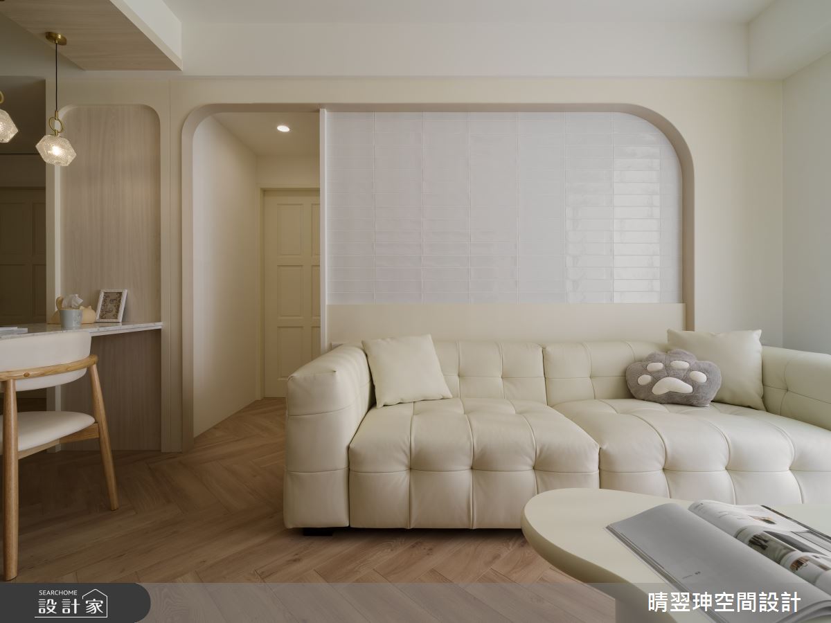 18坪新成屋(5年以下)＿奶油風客廳案例圖片＿晴翌珅空間設計＿晴翌珅_34_新竹之8