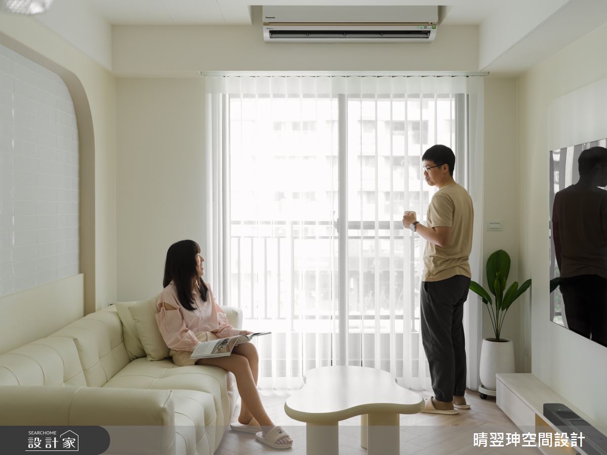 18坪新成屋(5年以下)＿奶油風客廳案例圖片＿晴翌珅空間設計＿晴翌珅_34_新竹之10