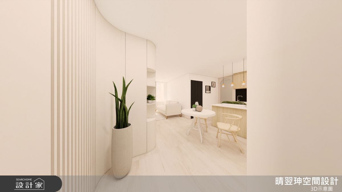 22坪新成屋(5年以下)＿奶油風玄關餐廳案例圖片＿晴翌珅空間設計＿晴翌珅_35_新竹之2