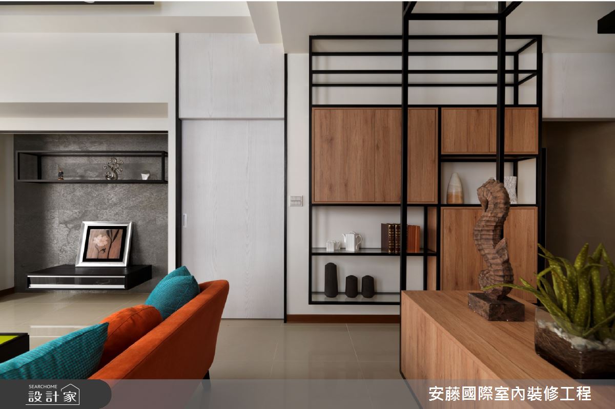 100坪新成屋(5年以下)＿現代風客廳案例圖片＿安藤國際室內裝修工程有限公司＿安藤_10之3