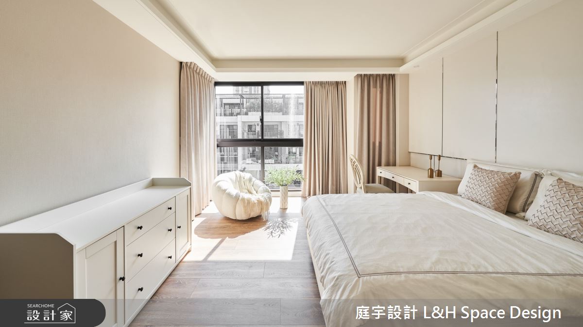 90坪新成屋(5年以下)＿現代風臥室案例圖片＿庭宇設計＿庭宇_03之8
