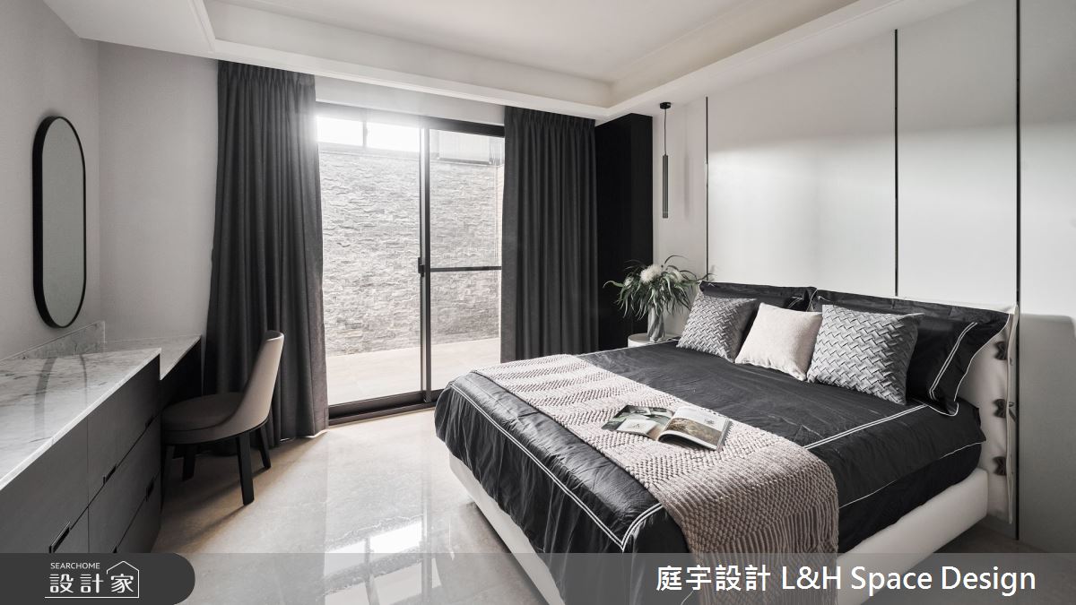 90坪新成屋(5年以下)＿現代風臥室案例圖片＿庭宇設計＿庭宇_03之17
