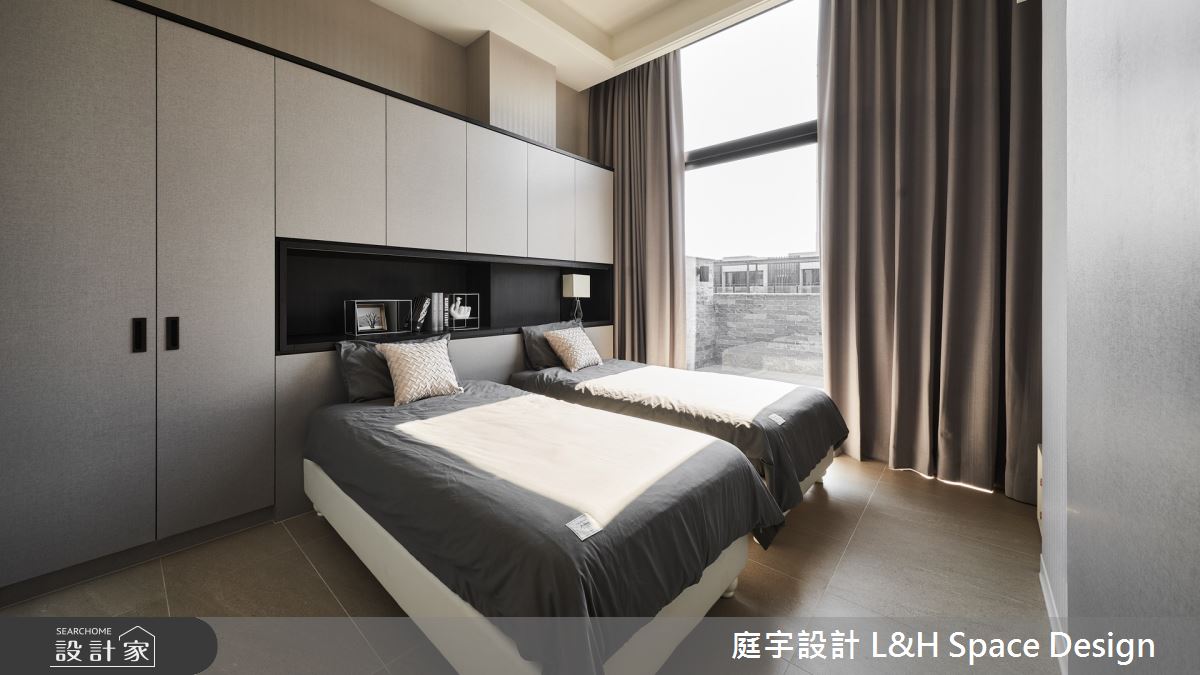 90坪新成屋(5年以下)＿現代風臥室案例圖片＿庭宇設計＿庭宇_03之19