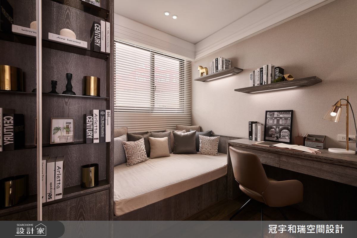 70坪新成屋(5年以下)＿奢華風書房臥榻案例圖片＿冠宇和瑞空間設計有限公司＿冠宇和瑞_11之6
