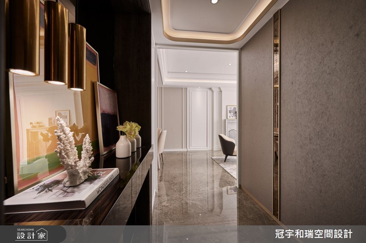 70坪新成屋(5年以下)＿奢華風玄關走廊案例圖片＿冠宇和瑞空間設計有限公司＿冠宇和瑞_11之1