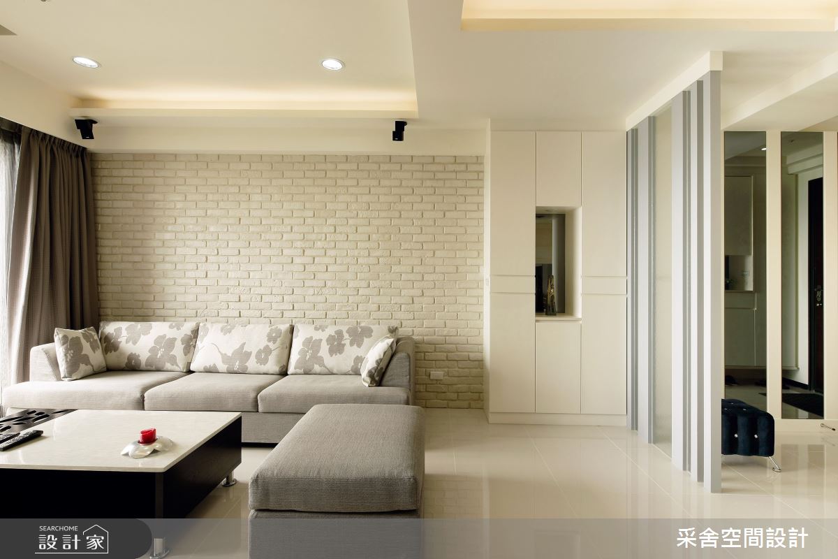 35坪新成屋(5年以下)＿北歐風客廳案例圖片＿采舍空間設計＿采舍_02之5