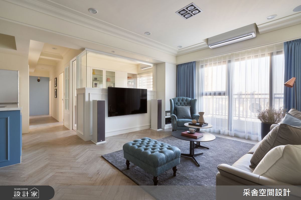 35坪新成屋(5年以下)＿美式風客廳案例圖片＿采舍空間設計＿采舍_14之11