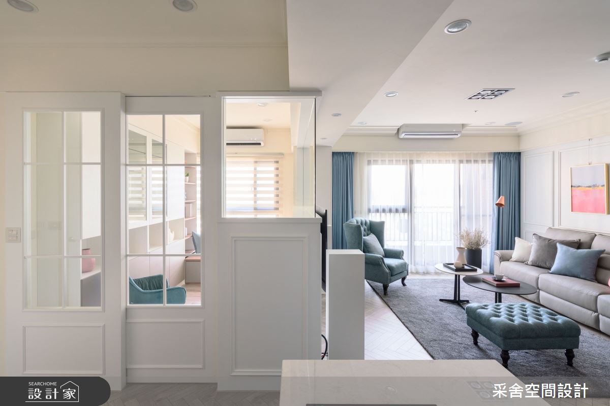 35坪新成屋(5年以下)＿美式風客廳案例圖片＿采舍空間設計＿采舍_14之14