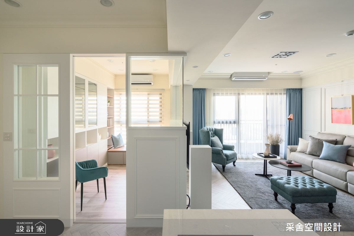 35坪新成屋(5年以下)＿美式風客廳多功能室案例圖片＿采舍空間設計＿采舍_14之15