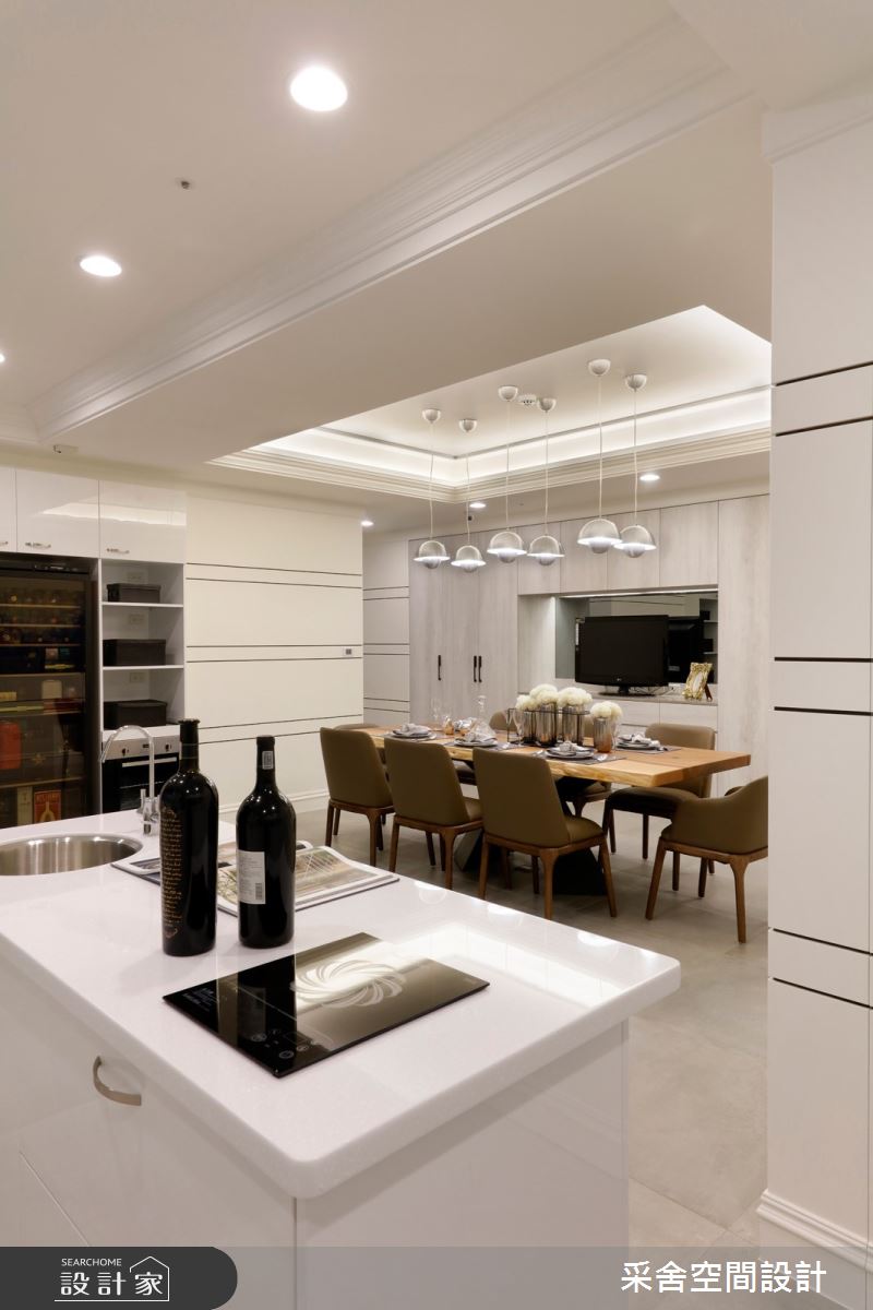 80坪毛胚屋＿混搭風餐廳廚房中島案例圖片＿采舍空間設計＿采舍_18之12