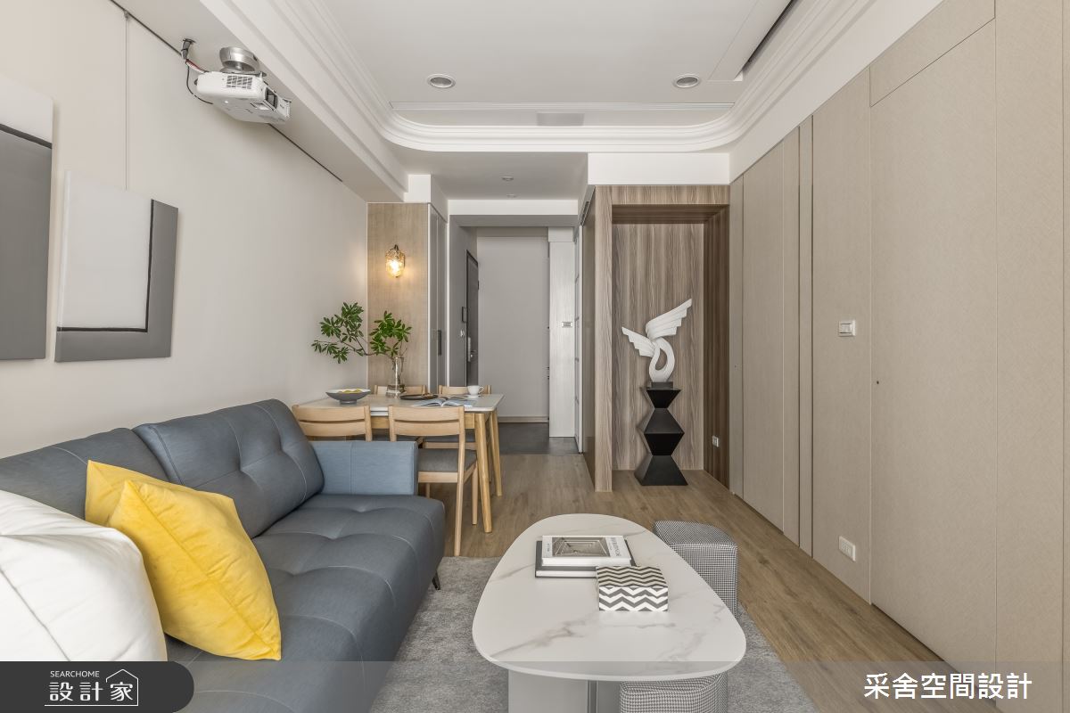 15坪新成屋(5年以下)＿現代美式風玄關客廳餐廳案例圖片＿采舍空間設計＿采舍_22之5