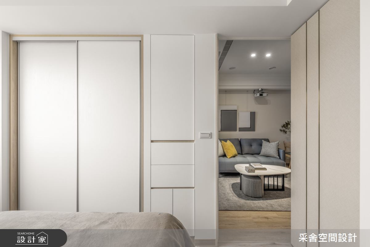 15坪新成屋(5年以下)＿現代美式風客廳臥室案例圖片＿采舍空間設計＿采舍_22之19