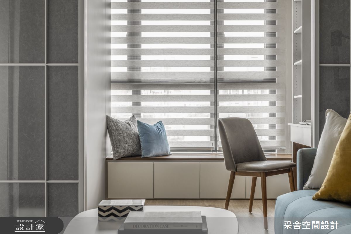 15坪新成屋(5年以下)＿現代美式風書房工作區臥榻案例圖片＿采舍空間設計＿采舍_22之11