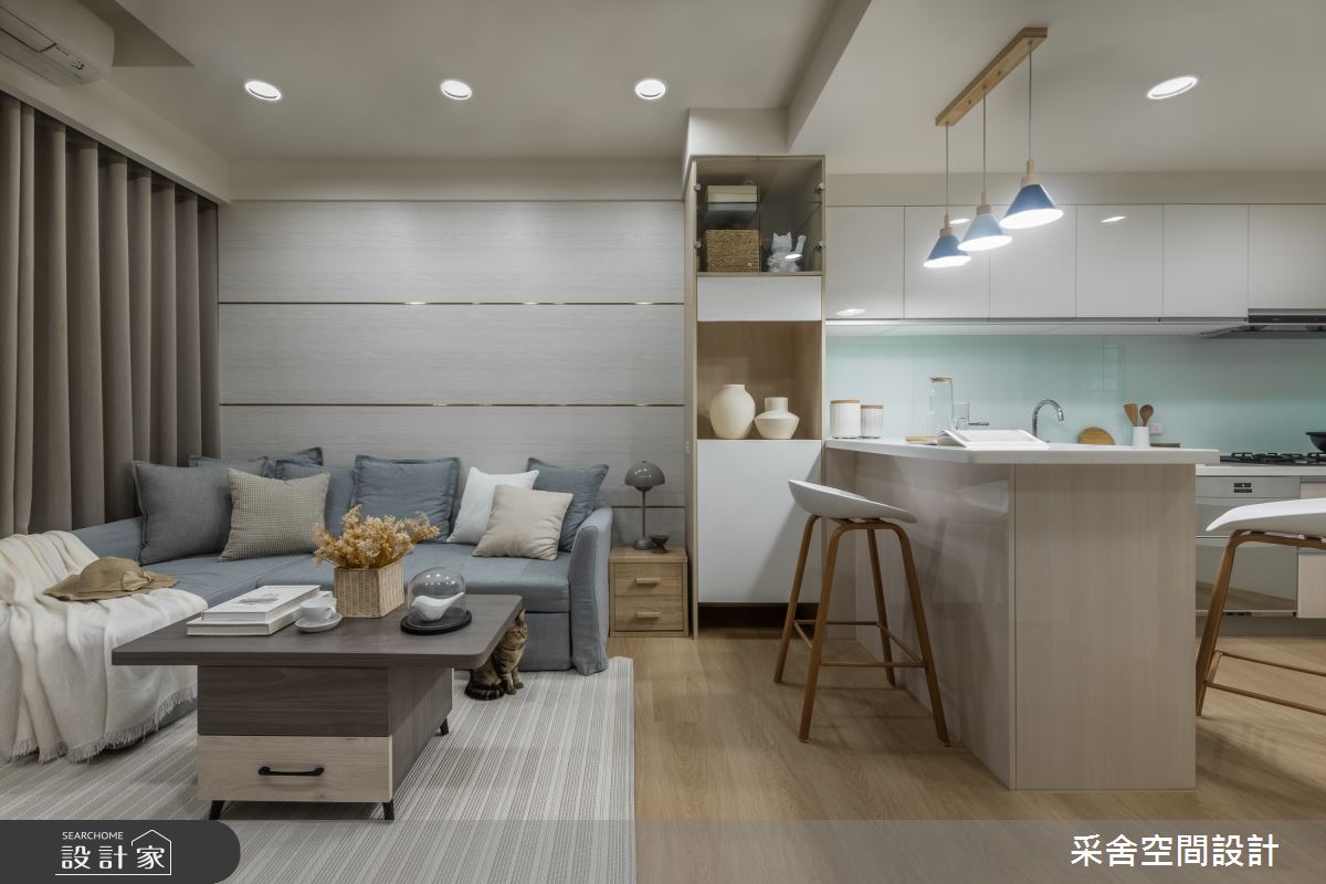 41坪老屋(31~40年)＿北歐風客廳餐廳廚房吧檯案例圖片＿采舍空間設計＿采舍_24之1
