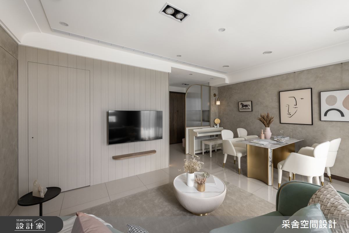 19坪新成屋(5年以下)＿現代風玄關客廳餐廳案例圖片＿采舍空間設計＿采舍_25之13