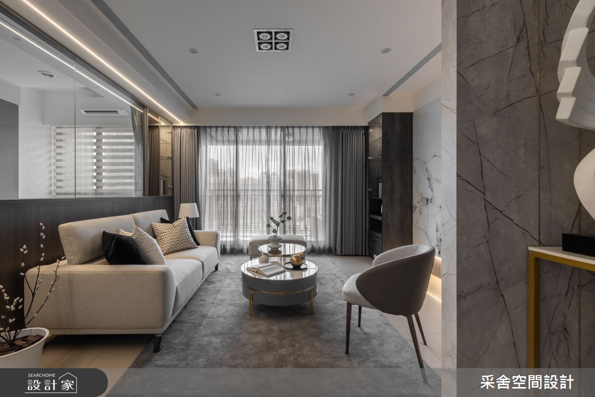 35坪新成屋(5年以下)＿現代風客廳案例圖片＿采舍空間設計＿采舍_28之2