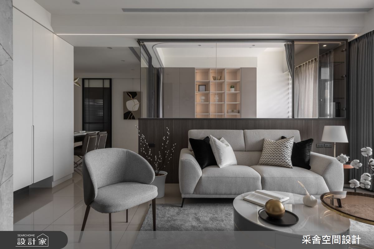 35坪新成屋(5年以下)＿現代風客廳案例圖片＿采舍空間設計＿采舍_28之8