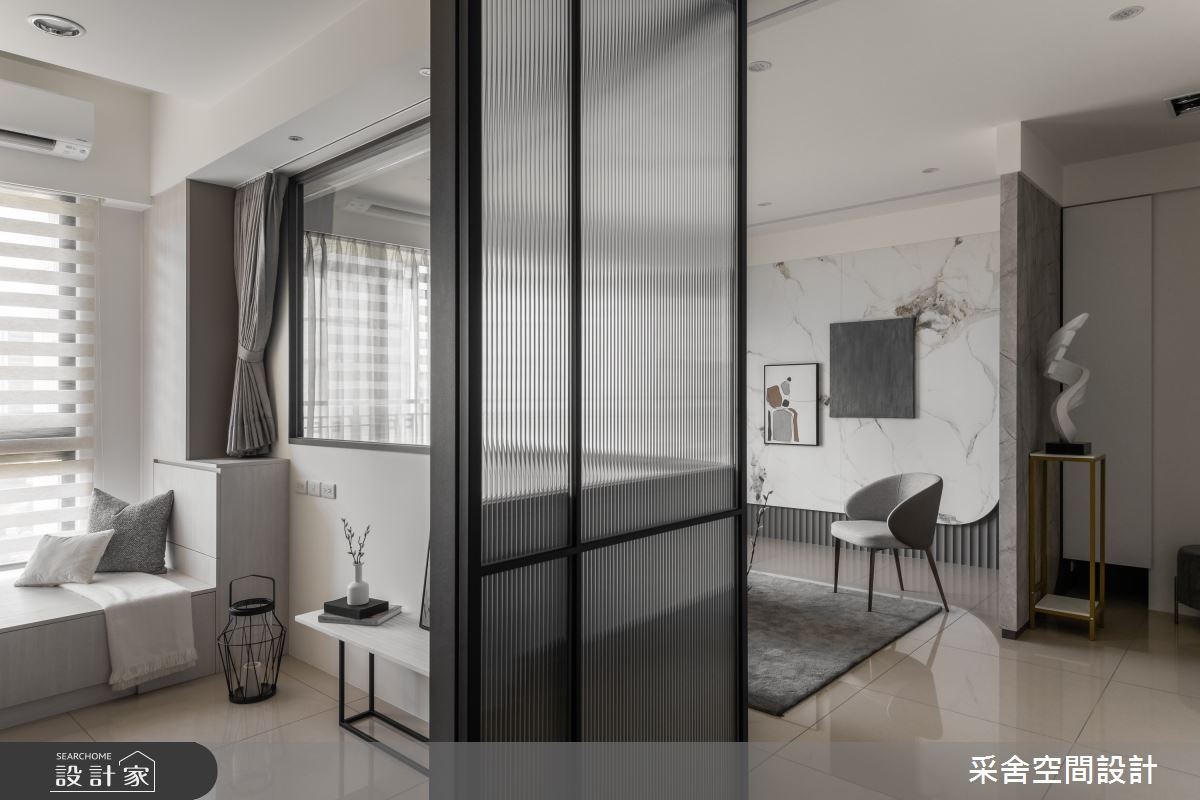 35坪新成屋(5年以下)＿現代風客廳書房臥榻案例圖片＿采舍空間設計＿采舍_28之15