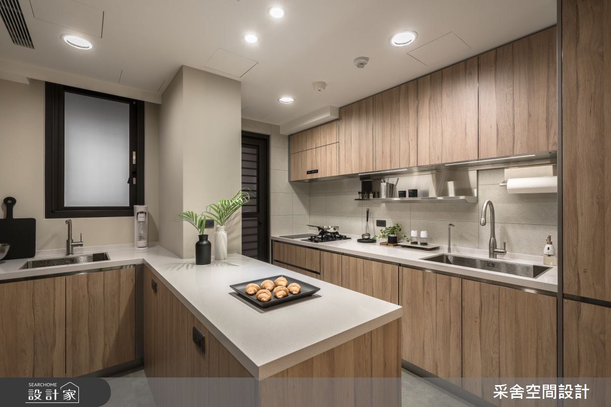 60坪預售屋＿現代風廚房中島案例圖片＿采舍空間設計＿采舍_29之13