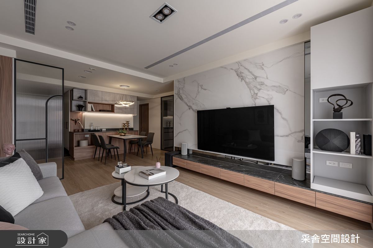 31坪新成屋(5年以下)＿現代風客廳餐廳案例圖片＿采舍空間設計＿采舍_30之5