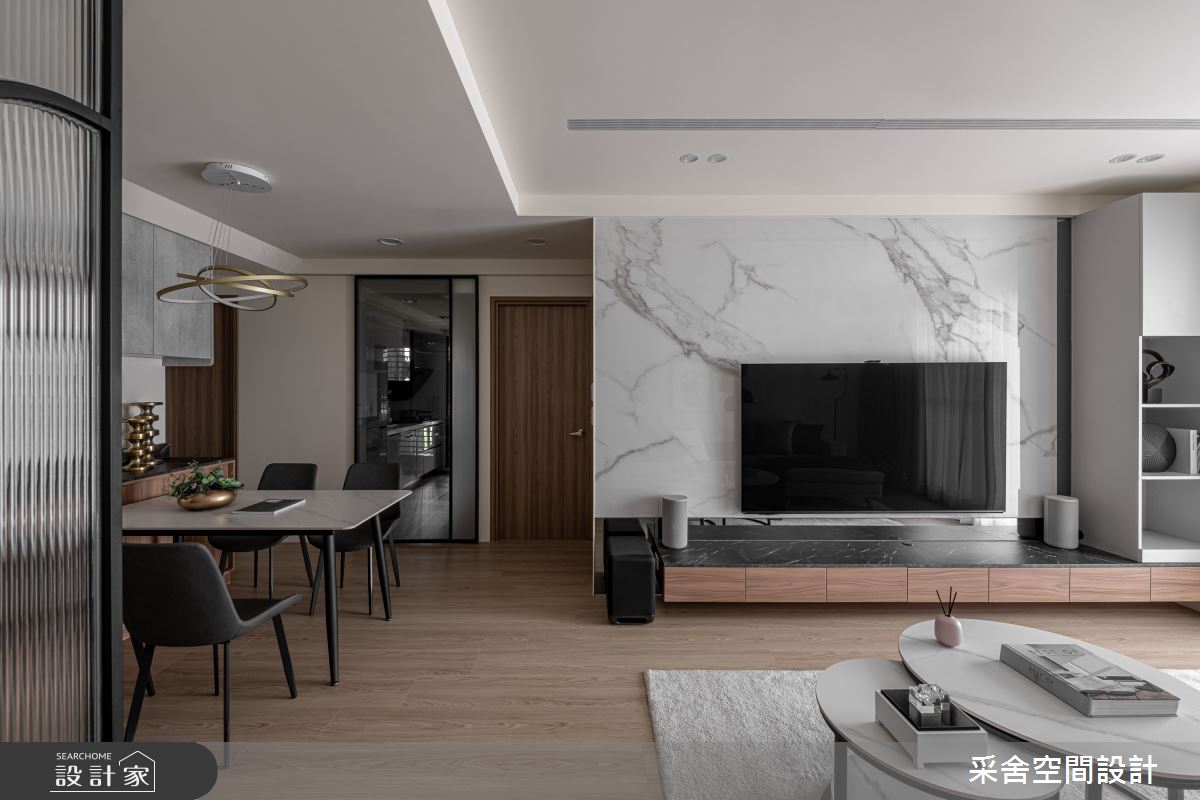 31坪新成屋(5年以下)＿現代風客廳餐廳案例圖片＿采舍空間設計＿采舍_30之6