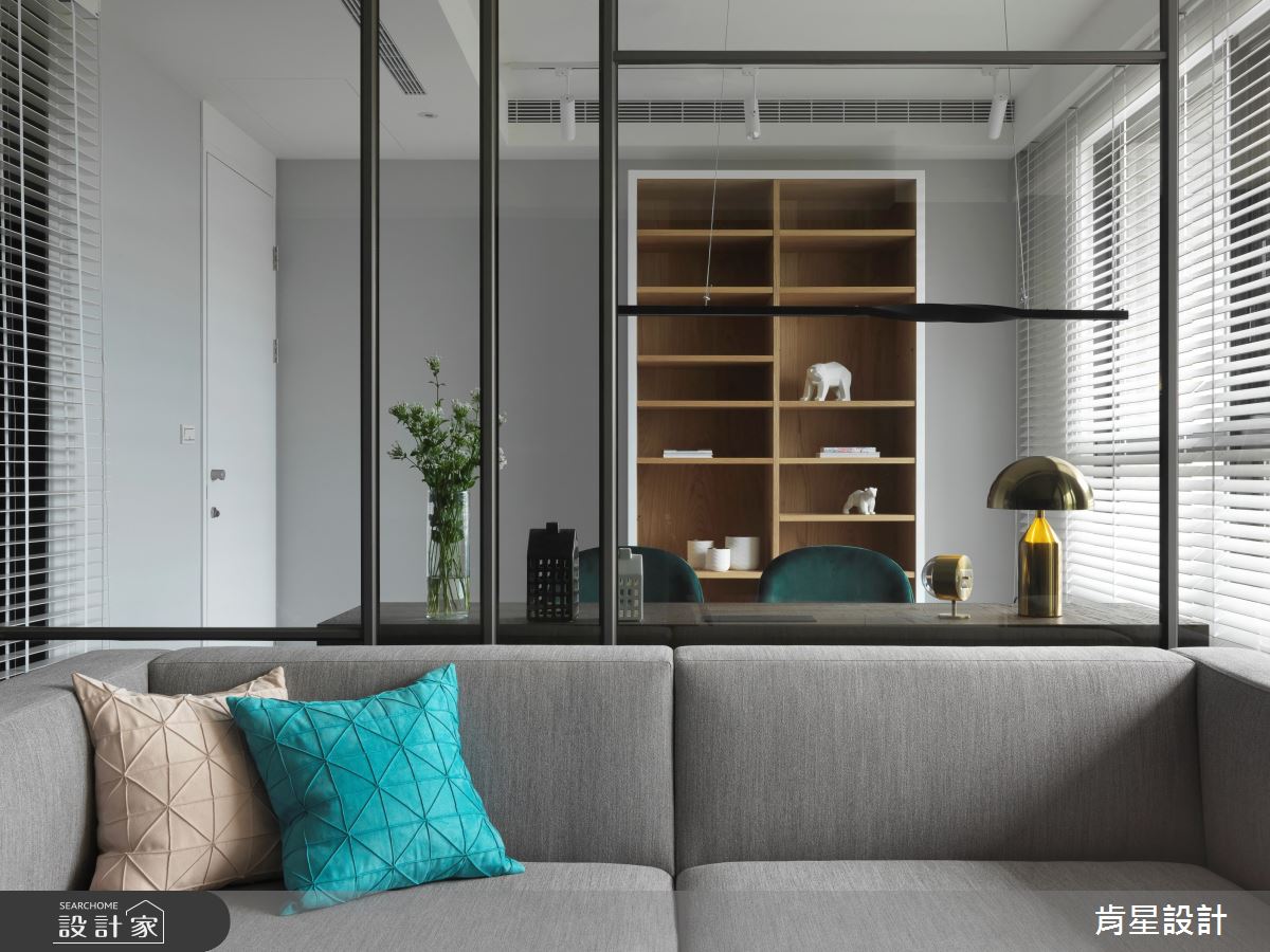 21坪新成屋(5年以下)＿簡約風客廳書房案例圖片＿肯星設計＿肯星_03之7