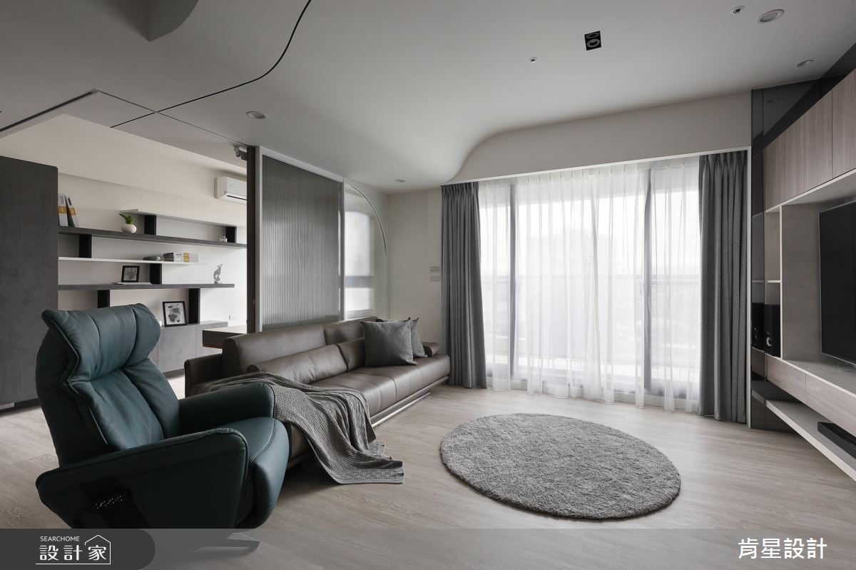 28坪新成屋(5年以下)＿現代風客廳工作區案例圖片＿肯星設計＿肯星_11浪漫曲調Romantic tune之7