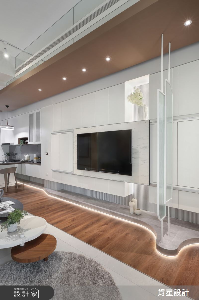 46坪新成屋(5年以下)＿現代風客廳案例圖片＿肯星設計＿肯星_13光曲Light curve之6