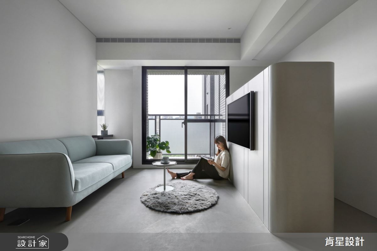 17坪新成屋(5年以下)＿侘寂風客廳案例圖片＿肯星設計＿肯星_19純粹Purely之5