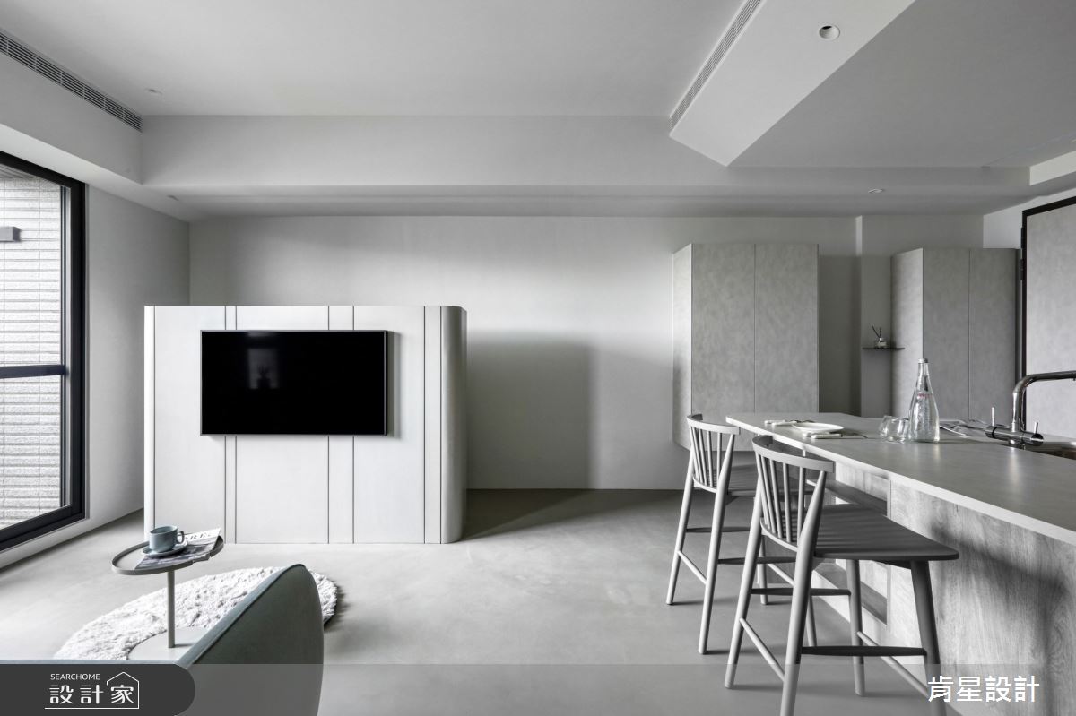 17坪新成屋(5年以下)＿侘寂風客廳餐廳中島案例圖片＿肯星設計＿肯星_19純粹Purely之9