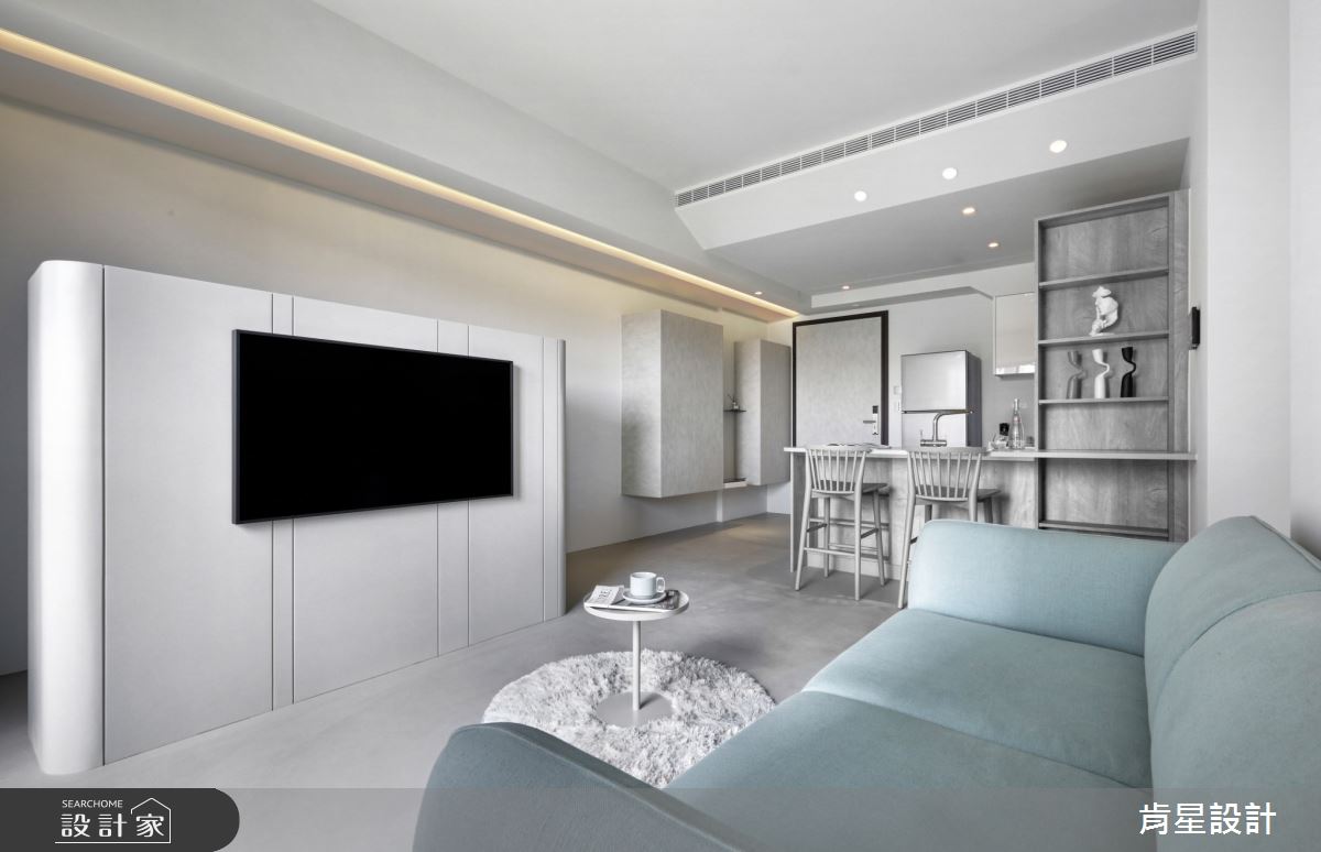 17坪新成屋(5年以下)＿侘寂風玄關客廳餐廳中島案例圖片＿肯星設計＿肯星_19純粹Purely之11