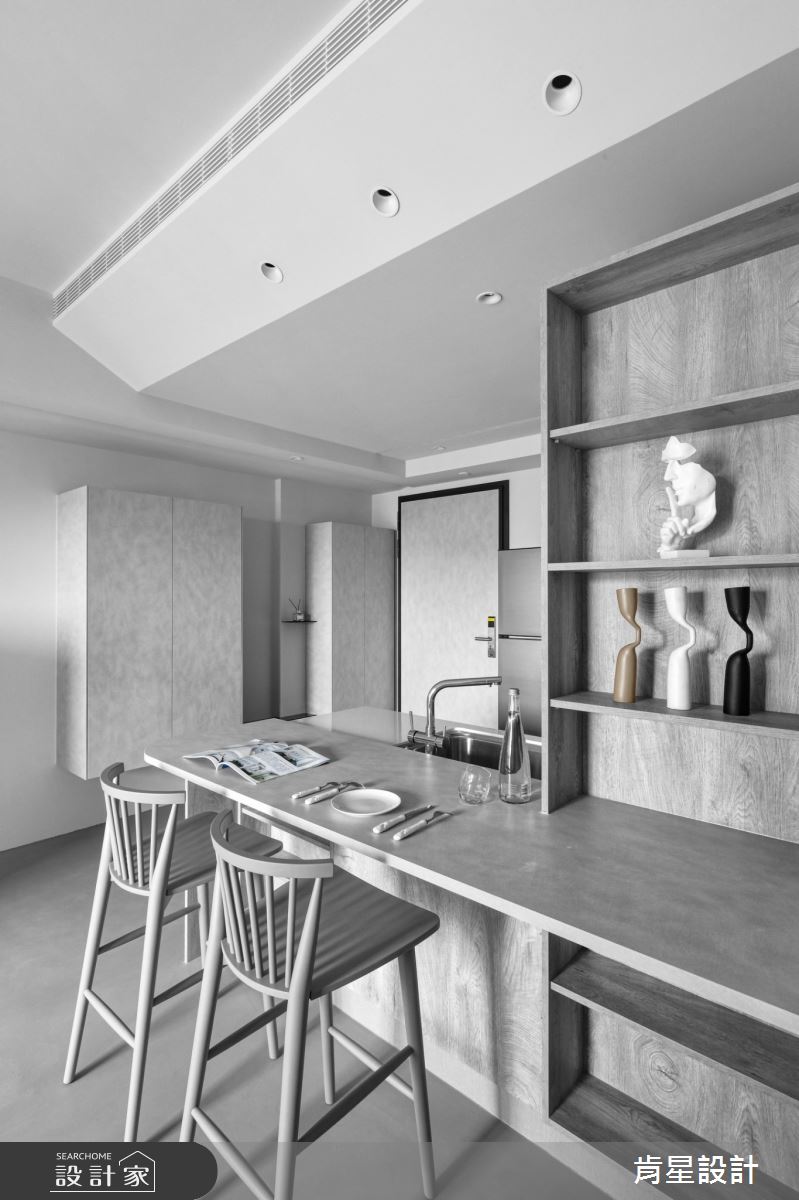 17坪新成屋(5年以下)＿侘寂風餐廳中島案例圖片＿肯星設計＿肯星_19純粹Purely之14