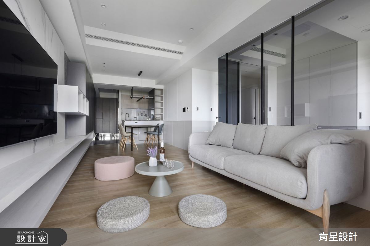 25坪新成屋(5年以下)＿現代風客廳餐廳案例圖片＿肯星設計＿肯星_20明度連結lightness link之16