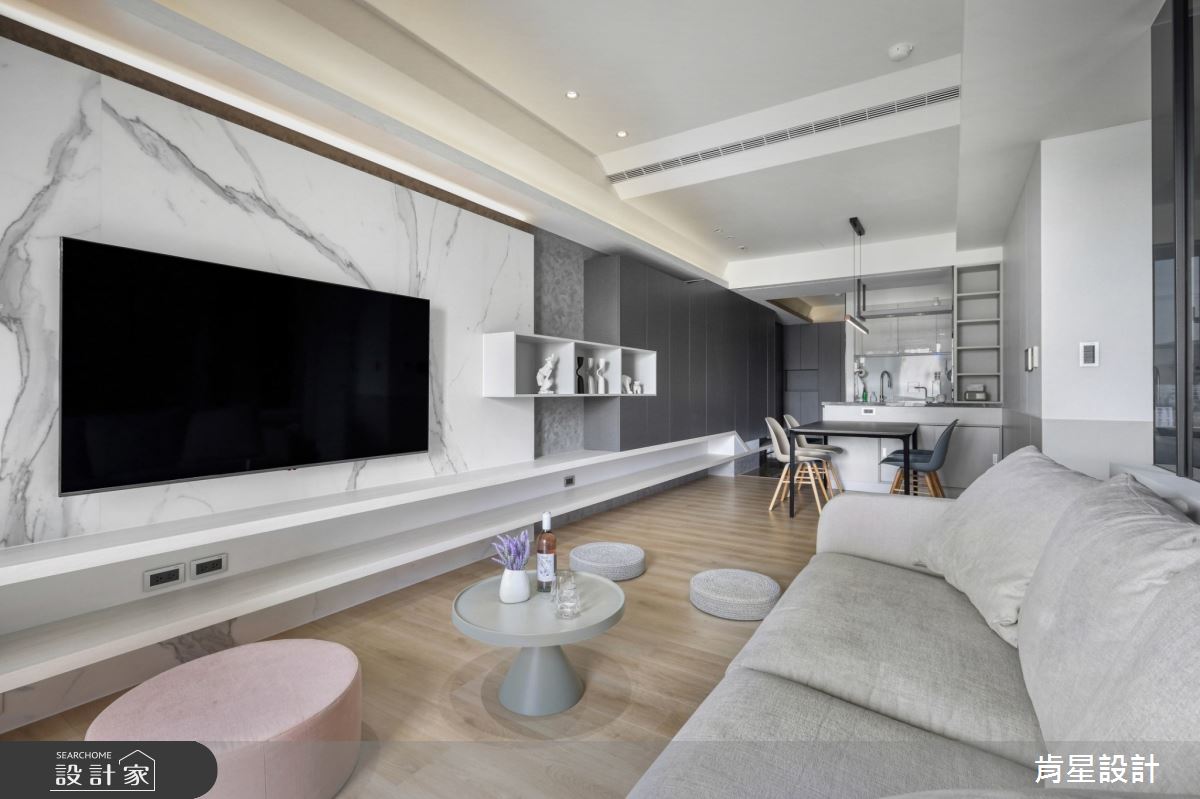 25坪新成屋(5年以下)＿現代風客廳餐廳案例圖片＿肯星設計＿肯星_20明度連結lightness link之15