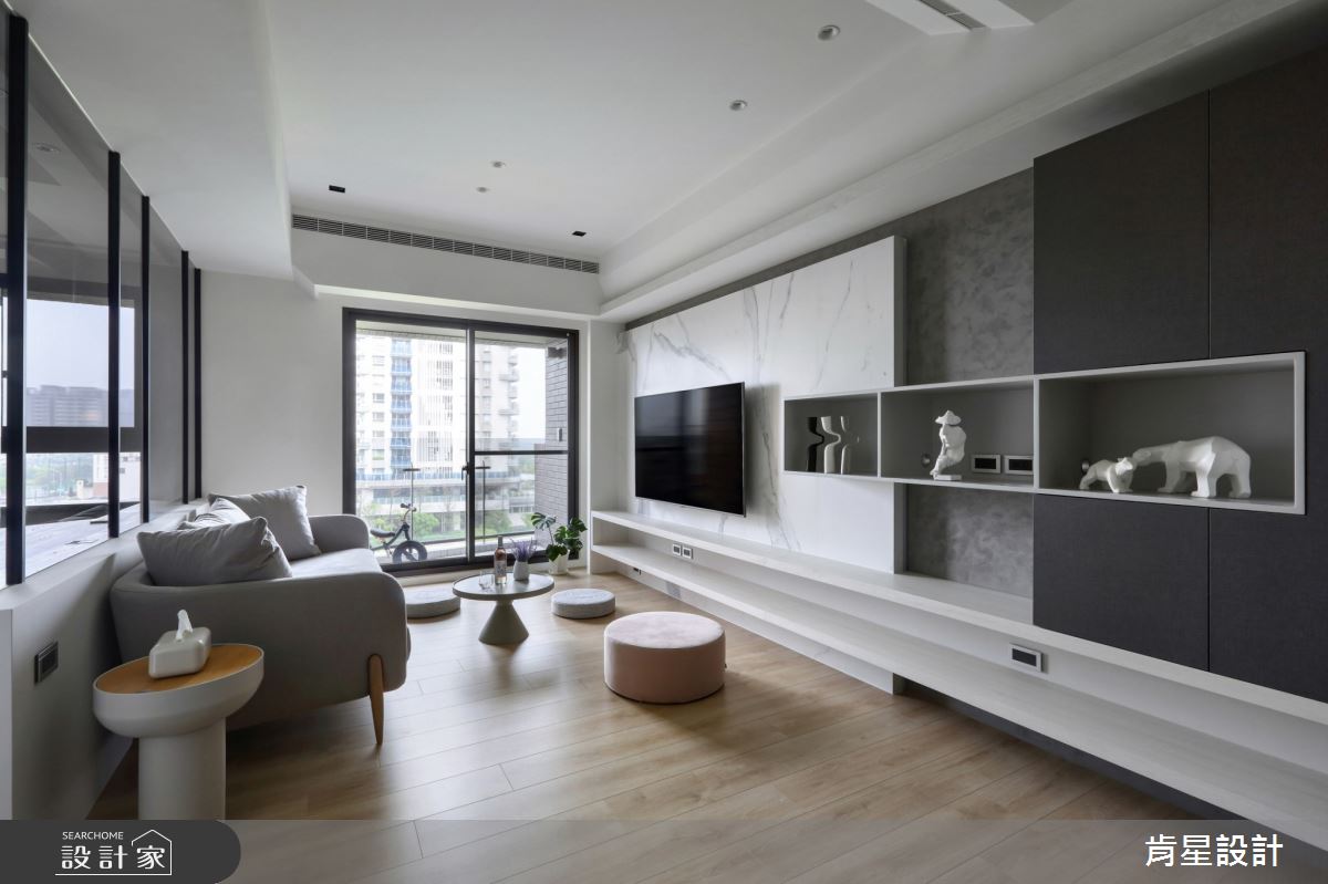 25坪新成屋(5年以下)＿現代風客廳案例圖片＿肯星設計＿肯星_20明度連結lightness link之17