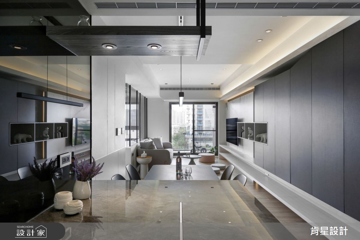 25坪新成屋(5年以下)＿現代風餐廳中島案例圖片＿肯星設計＿肯星_20明度連結lightness link之31