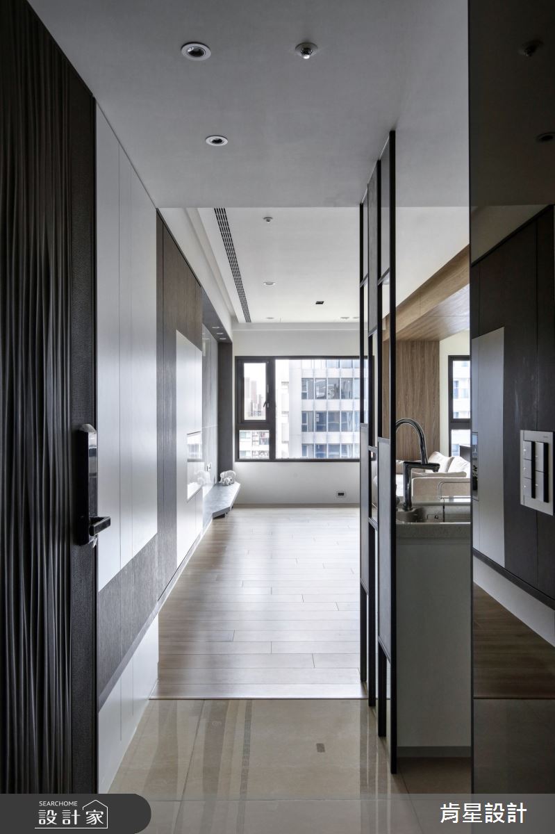 25坪新成屋(5年以下)＿現代風玄關案例圖片＿肯星設計＿肯星_21矩形包覆Rectangular wrap之4