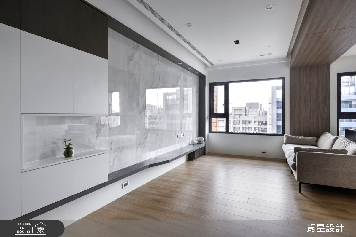 25坪新成屋(5年以下)＿現代風客廳案例圖片＿肯星設計＿肯星_21矩形包覆Rectangular wrap之14