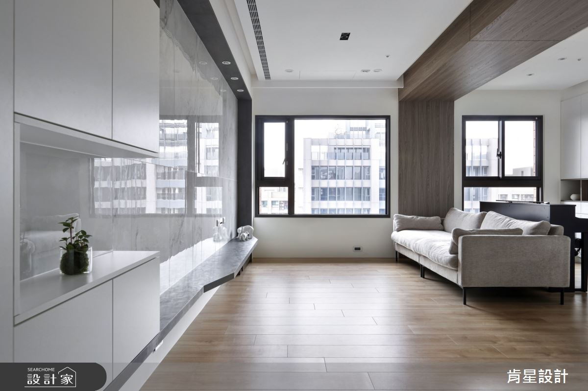 25坪新成屋(5年以下)＿現代風客廳案例圖片＿肯星設計＿肯星_21矩形包覆Rectangular wrap之15