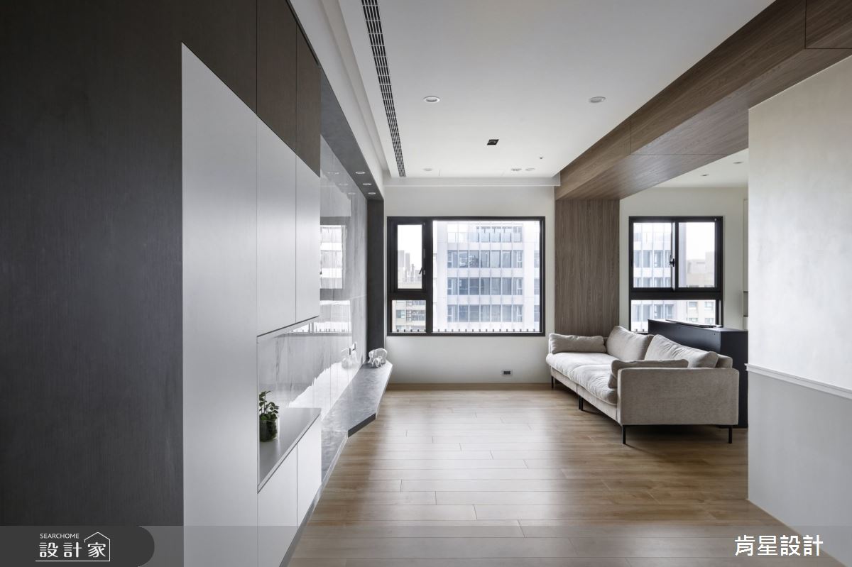 25坪新成屋(5年以下)＿現代風客廳案例圖片＿肯星設計＿肯星_21矩形包覆Rectangular wrap之11