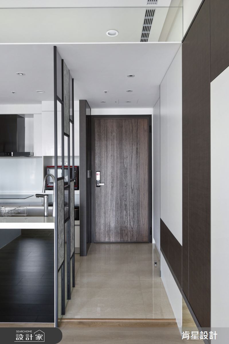 25坪新成屋(5年以下)＿現代風玄關案例圖片＿肯星設計＿肯星_21矩形包覆Rectangular wrap之6