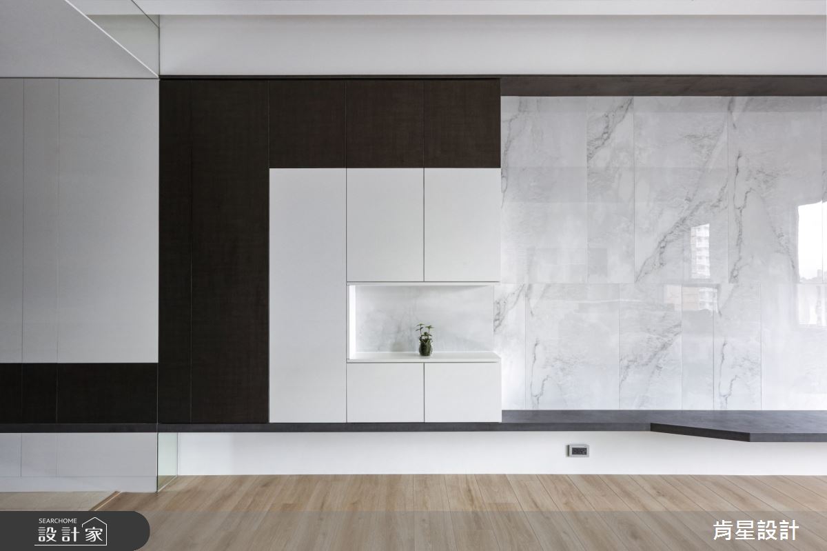 25坪新成屋(5年以下)＿現代風客廳案例圖片＿肯星設計＿肯星_21矩形包覆Rectangular wrap之21