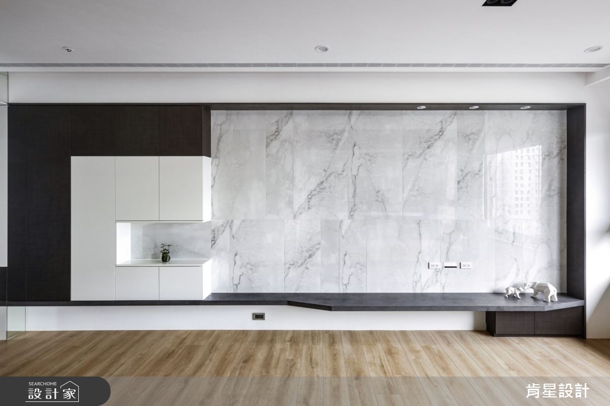 25坪新成屋(5年以下)＿現代風客廳案例圖片＿肯星設計＿肯星_21矩形包覆Rectangular wrap之22