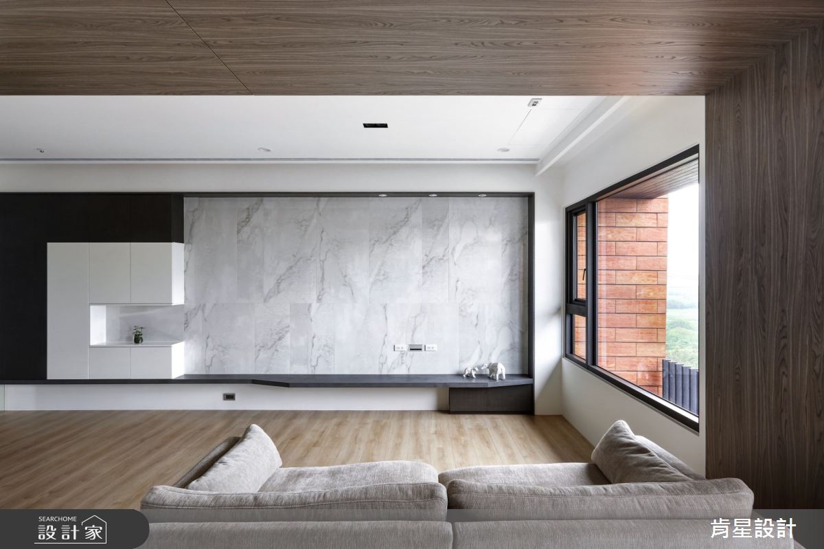 25坪新成屋(5年以下)＿現代風客廳案例圖片＿肯星設計＿肯星_21矩形包覆Rectangular wrap之24
