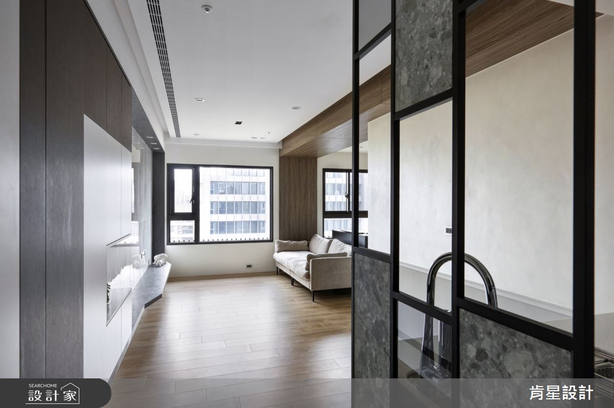 25坪新成屋(5年以下)＿現代風玄關案例圖片＿肯星設計＿肯星_21矩形包覆Rectangular wrap之3