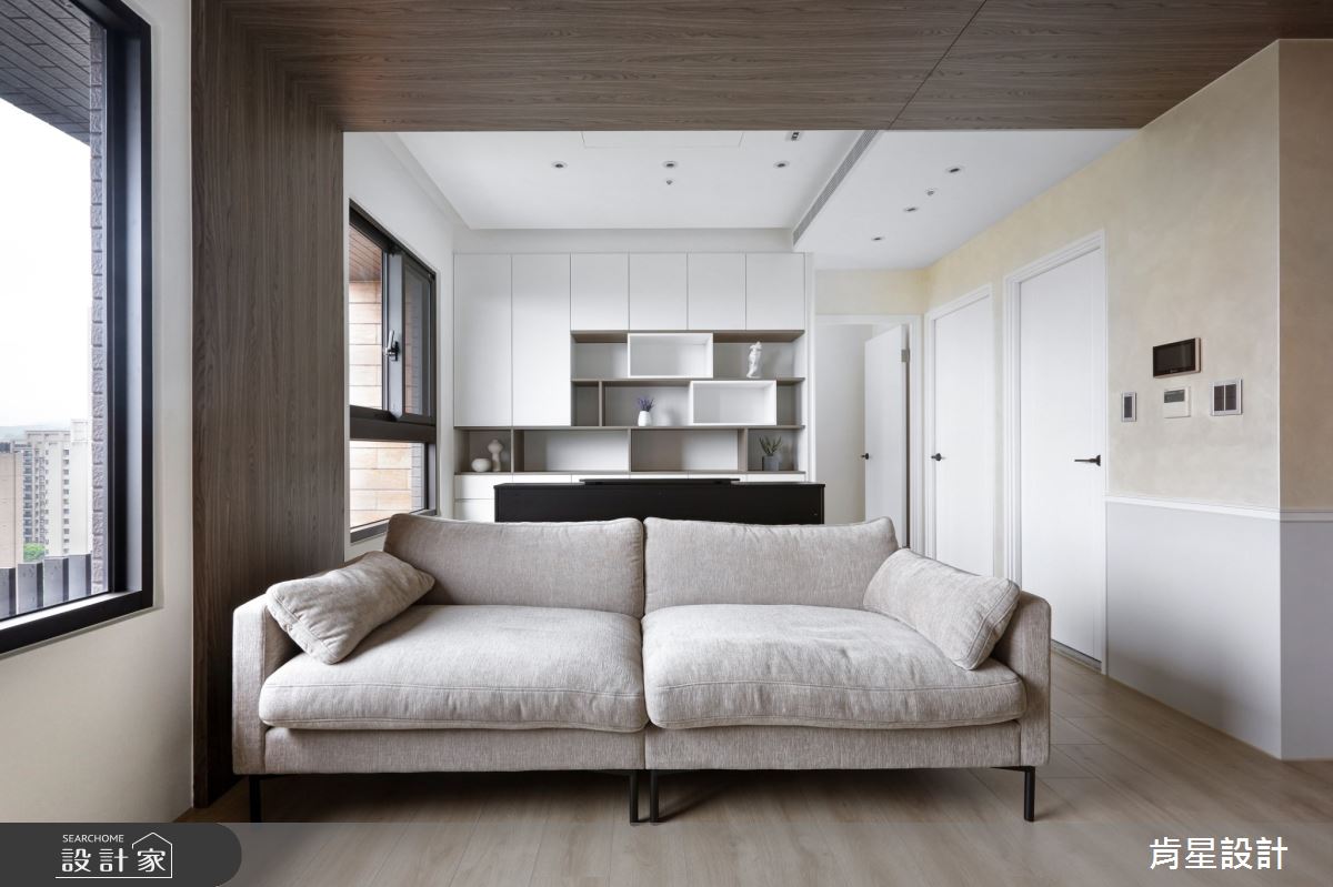 25坪新成屋(5年以下)＿現代風客廳書房案例圖片＿肯星設計＿肯星_21矩形包覆Rectangular wrap之28