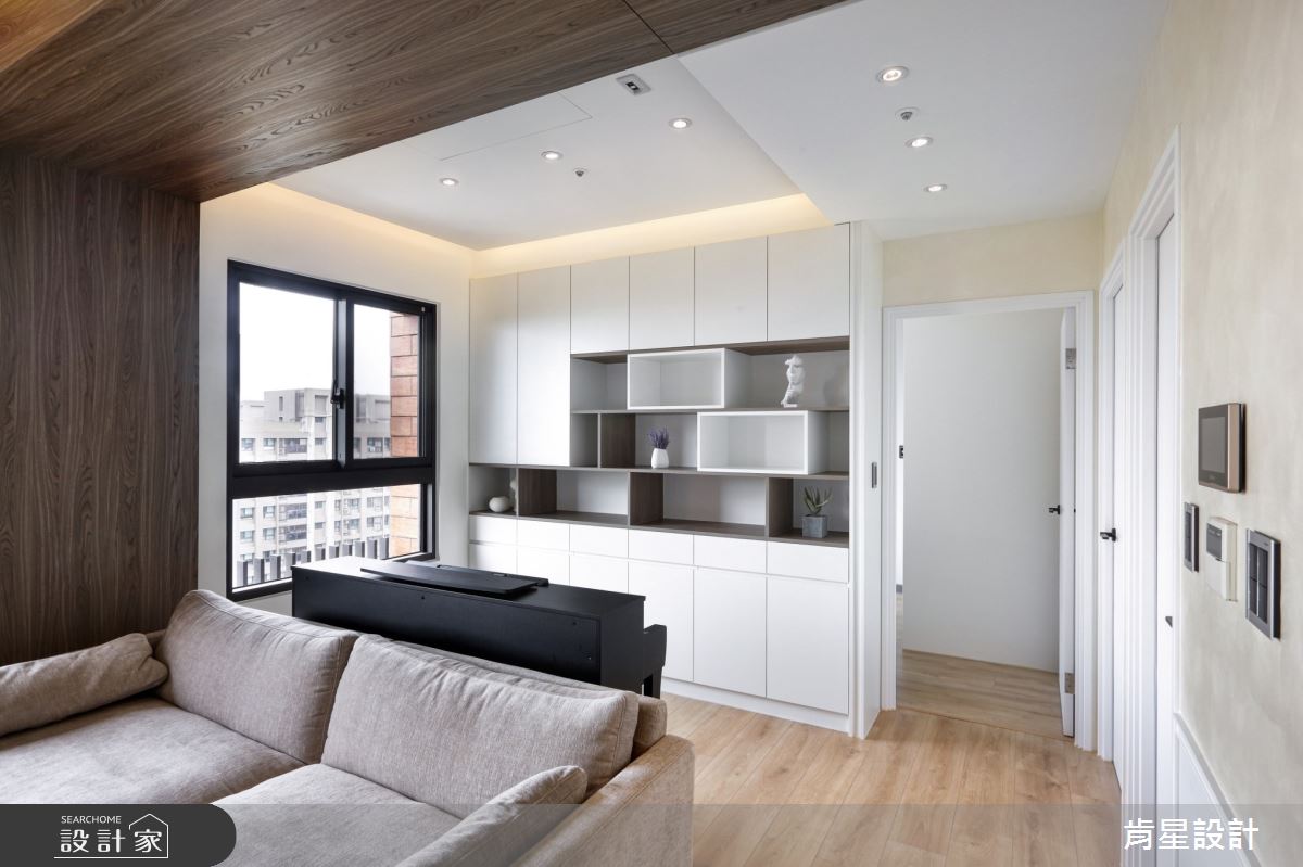 25坪新成屋(5年以下)＿現代風客廳書房案例圖片＿肯星設計＿肯星_21矩形包覆Rectangular wrap之29
